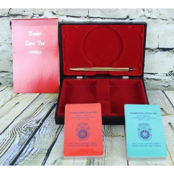 Teamsters Union Local 205 1978 Playing Cards Bridge Two Decks in Box Wm Likert - Picture 1 of 7